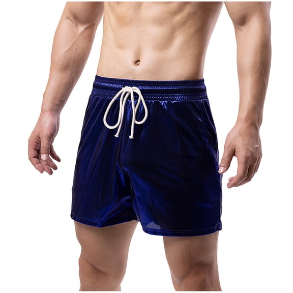 Dagegui Drawstring Elastic Waist Shorts for Men Casual Trendy Holiday Party Short Pants Summer Short Pants with Pockets Black M