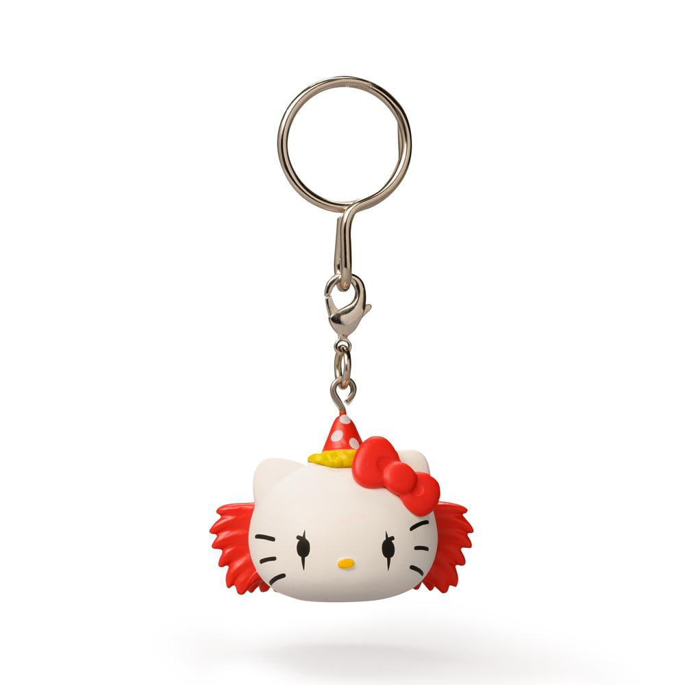 Sanrio Red Hello Kitty Dispenser Container with Candy and Key Chain 