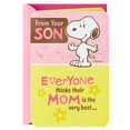 thumbnail image 1 of Tarjeta del Día de la Madre Hallmark Snoopy divertida de hijo, 1 of 6