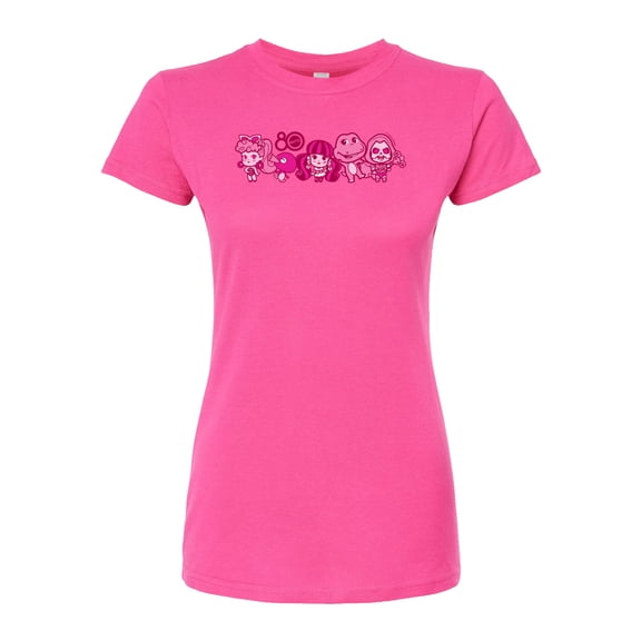 Mattel - 80Th Lineup Pink  - Juniors Fitted Graphic T-Shirt