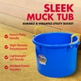 thumbnail image 2 of Little Giant 40 Quart Durable Plastic Utility Muck Tub with Handles, Blue, 2 of 11