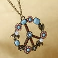 thumbnail image 1 of Langgg Charming Cute Colorful Beads Acrylic Flower Peace Symbol Pendant Necklace, 1 of 9
