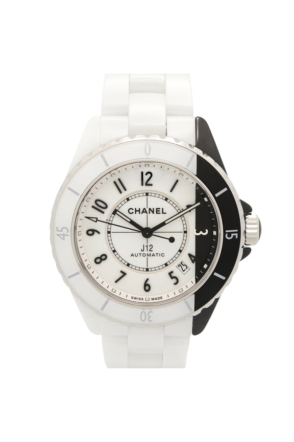 Pre-Owned Chanel J12 Paradox Caliber 12.1 Watch, Ceramic, Men's, White/Black, H6515