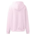 thumbnail image 3 of Women's Fashion Casual Solid Color Loose Pullover Hooded Long Sleeve Patchwork Sweatshirt Top Hoodie Women Full Zip Knitted Tunic Zip up Tunic Hoodie Long Sweatshirt Womens Pullover Sweatshirt Zip up, 3 of 5