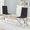 2 Black Chairs-Silver Legs, variant on Hi loPres White PU Dining Chairs Set of 2, Modern Kitchen Side Chairs with Gold Metal Legs, Smooth Upholstered High Back for Home and Office Spaces