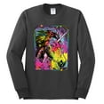 thumbnail image 2 of Wild Bobby, Colorful Rainbow Unicorn Animal Lover Mens Long Sleeve Shirt, Charcoal, X-Large, 2 of 3