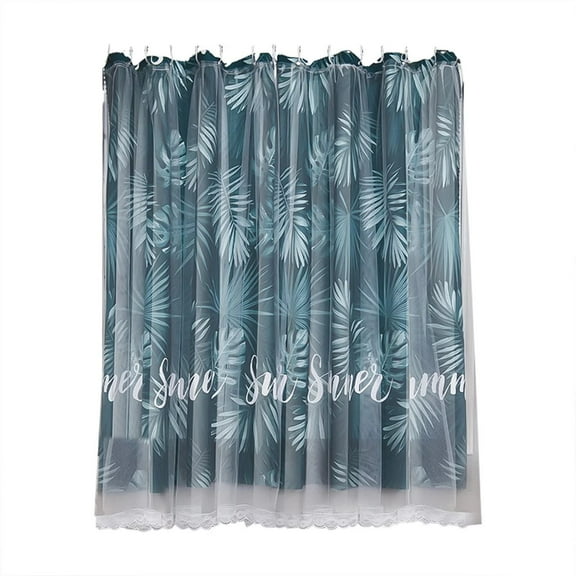 WANSPRINE Clearance Shower Liner 80 Inches Long Clean Shower Curtain Liner Curtains For Sliding Glass Doors 100x84 No Punching With Yarn Curtain Translucent Impervious To People Yarn Curtain Fabric