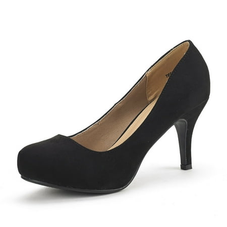 

Dream Pairs Women s New Classic Elegant Versatile Low Stiletto Heel Dress Platform Pumps Shoes Tiffanny