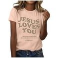 thumbnail image 4 of Womens Christian Tshirts Short Sleeve Crewneck Religious Sayings Tees Vintage Bible Verse Inspirational Tops, 4 of 5