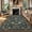 Dark Green/Black, variant on Washable 5x7 Rug, Green Area Rugs for Living Room, Non Slip Boho Dining Room Rug Under Table, Botanical Ultra Thin Floor Carpet for Bedroom Office, Olive Green