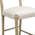 thumbnail image 5 of Christopher Knight Home 37.5" Counter Stool Set of 2, Ladder Back Wood Frame with Upholstered Seat, Beige+Light Ash, 5 of 9