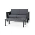 thumbnail image 2 of Christopher Knight Home® Acacia Wood Outdoor Loveseat and Coffee Table Set with Cushions, Dark Gray    RR, 2 of 19