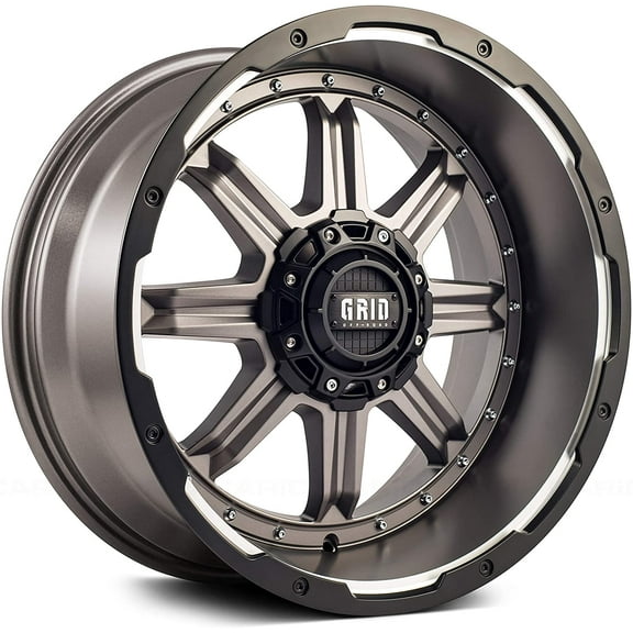 Grid Custom Wheel for 17x9 Inch Matte Antracite with Black Lip 117955A1