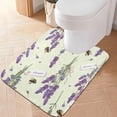 thumbnail image 3 of GZHJMY Lavender Botanical Bathroom Rug 24"×16",Non-Slip High Absorbent Bath Mat Rug Machine Washable Bahtub Mats, 3 of 7