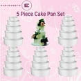 thumbnail image 3 of EasySweetz Round Cake Pan - 5 Pcs Set - Anodized Aluminum Cake Pan Set 2” Deep (4”, 6”, 8”, 10” 12” x 2”), 3 of 14