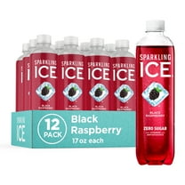 Sparkling Ice, Black Raspberry Sparkling Water,17 fl oz Bottles (Pack of 12)