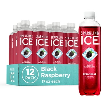 Sparkling Ice, Black Raspberry Sparkling Water,17 fl oz Bottles (Pack of 12)