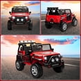 thumbnail image 7 of Dazone 12V Kids Ride on Jeep Car, Electric 2 Seats Off-road Jeep Ride on Truck Vehicle with Remote Control, LED Lights, MP3 Music, Red, 7 of 7