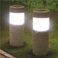thumbnail image 3 of Billuyoard Pilar de piedra de energía solar Luz LED blanca Jardín Césped Patio Decoración Lámpara Paisaje Camino solar Luz Paisaje al aire libre Luz Iluminación y accesorios Billuyoard HA018727-00, 3 of 5