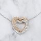thumbnail image 2 of Heart to Heart Double Heart Necklace Women's Swarovski Element Crystal Love Collar Chain, 2 of 4