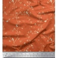 thumbnail image 1 of Soimoi polyester Crepe Fabric Branches,Leaves & Bird Printed Fabric 1 Yard 52 Inch Wide, 1 of 1