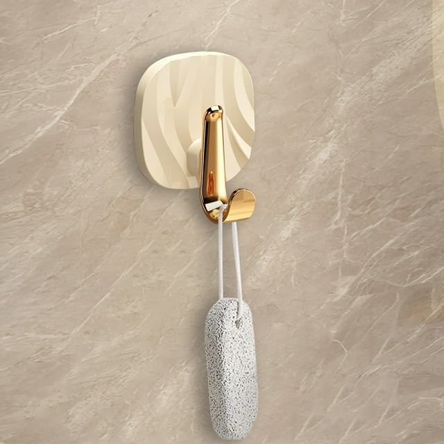Gancho de pared adhesivo de plástico resistente | Solución para colgar sin taladros y sin marcas | Mochila y soporte para ropa Strong | Capacidad de 15 kg | Organización de baño, cocina, entrada que