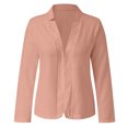 thumbnail image 1 of Vedolay Womens 2023 Coat Womens Casual Open Front Long Sleeve Work Office Lapel Button Blazer Jackets,Hot Pink L, 1 of 5