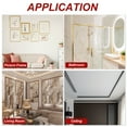 thumbnail image 7 of Uxcell Gold Trim Peel and Stick, 32.8ft x 0.6" Stainless Steel Mirror Finish Molding Tape Strips for Wall Cabinet Tile Edge Molding, 7 of 7