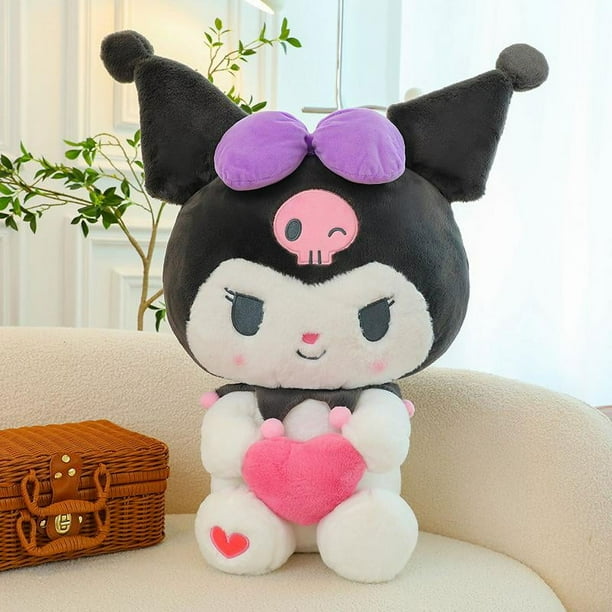 Lindo animal de peluche, gato de peluche súper suave con corazón para el Día de San Valentín, 35 cm, dulce regalo romántico de aniversario de cumpleaños para sus niñas, niños y novias.