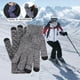 thumbnail image 4 of Guantes de ciclismo de invierno cálidos con forro para pantalla y agarre antideslizante y puños elásticos. Gris oscuro, 4 of 9