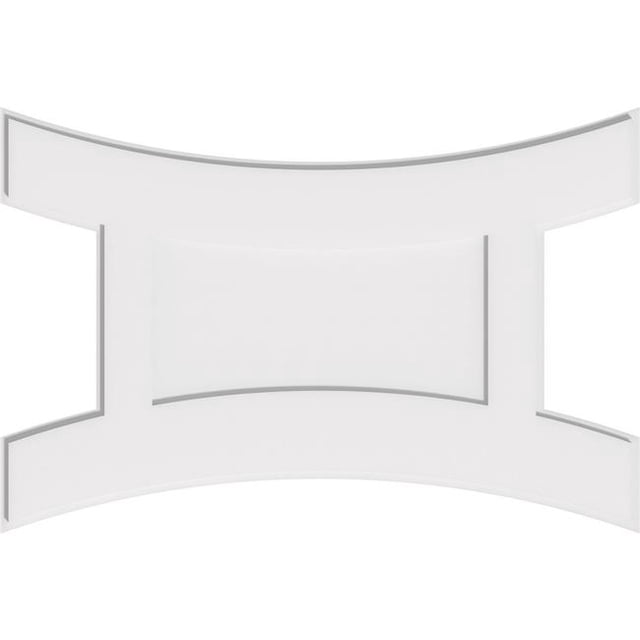 Ekena Millwork CMP40X26HN 26.62 x 40 in. Rectangle Haven Architectural Grade PVC Contemporary Ceiling Medallion
