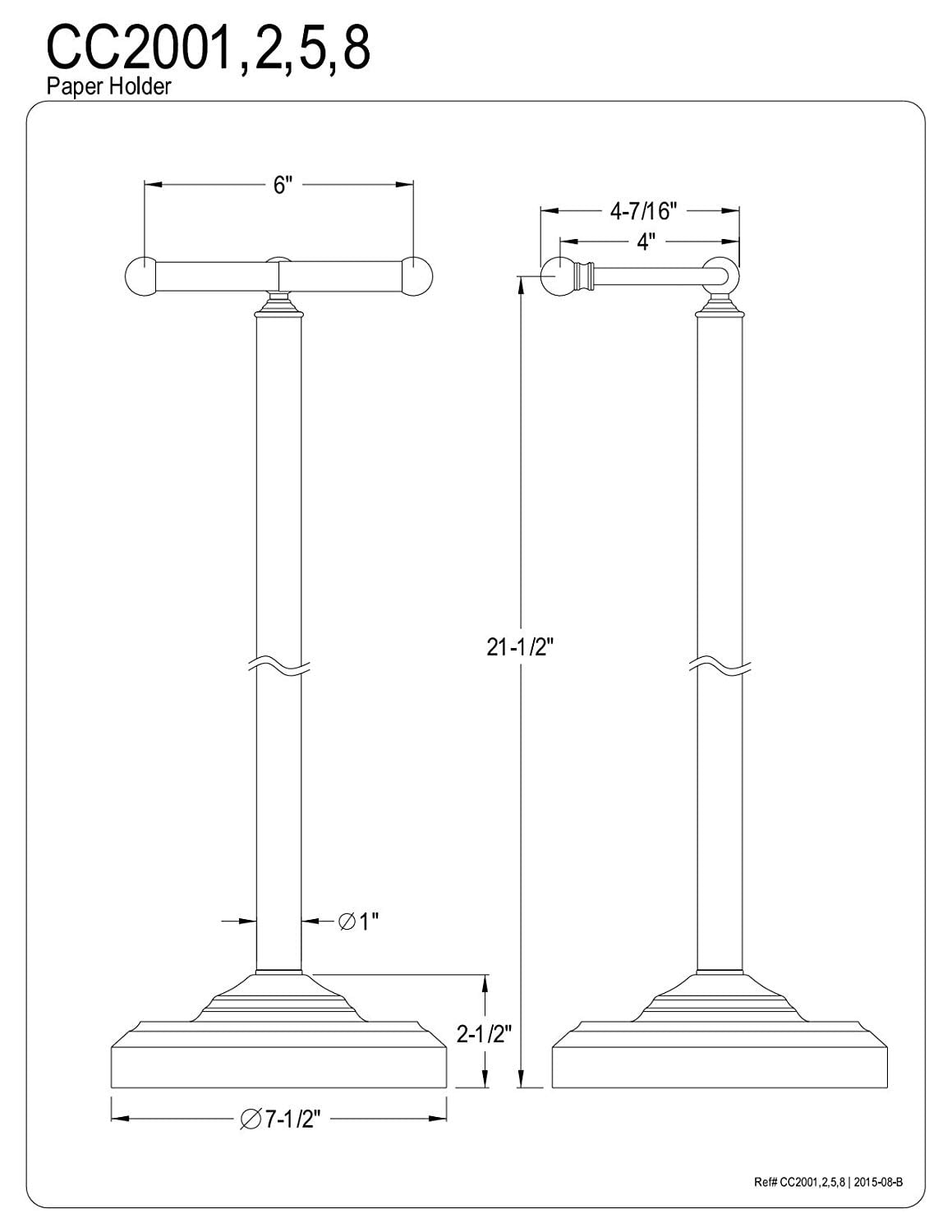 Kingston Brass Vintage Pedestal Toilet Paper Holder