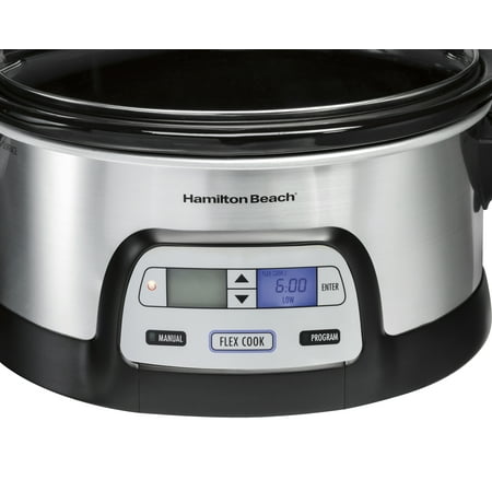 Hamilton Beach - FlexCook 6qt Digital Slow Cooker - Silver