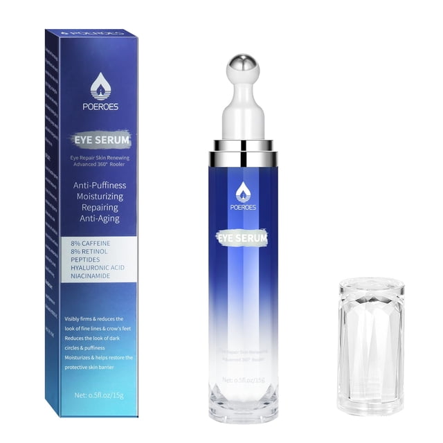 Sérum para ojos POEROES con 8% de cafeína y 8% de retinol y ácido hialurónico