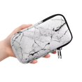 thumbnail image 2 of SEANATIVE Neoprene Eyewear Pouch Zipper Glasses Case Shockproof Anti-Scratch Eyeglasses Case Lightweight Women Men Sunglasses Holder Bag for Outdoor Office Travel, White Marble Black Crack, 2 of 7