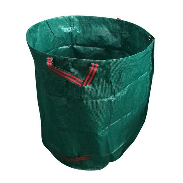 Leaf Storage Bag Waterproof Garden Trash Can Plastic Collection Bag Garden Yard Waste Collection Bin, 60L/16 Gallons