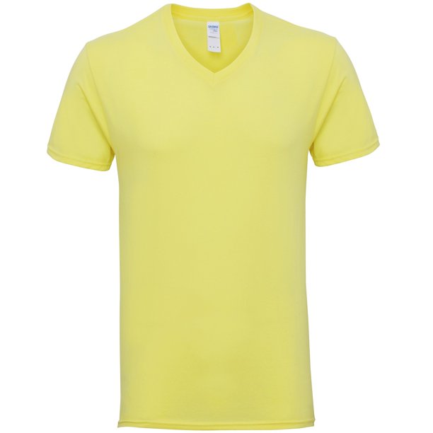 Gildan - Camiseta de manga corta y cuello pico Modelo Premium cotton Unisex Adultos - 100% algodón (Amarillo maiz)