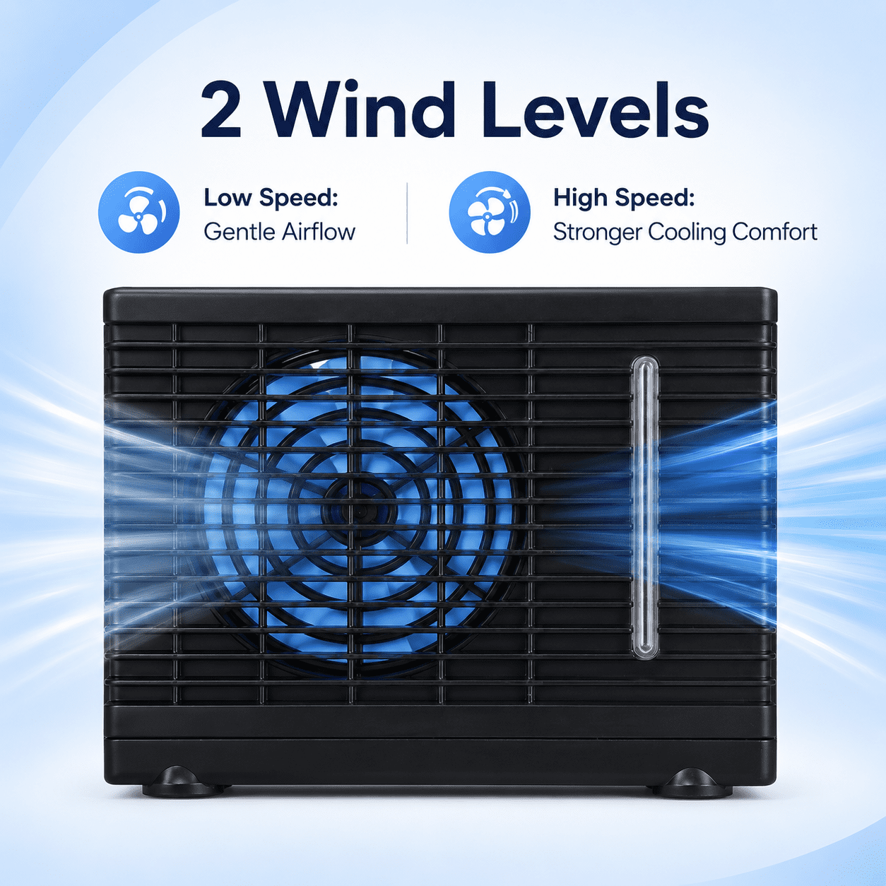 Portable Car Air Conditioner Fan 12V Evaporative Cooler Mini Conditioner For Car Truck Rv Camping Low Noise 2 Wind Levels 7.9X3.7X5.9In