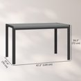 thumbnail image 3 of Outsunny 47" Rectangular Patio Dining Table for 4 Person, Grey, 3 of 10