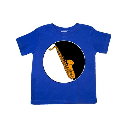 

Inktastic Saxophone Black and White Circle Gift Toddler Boy or Toddler Girl T-Shirt