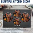 thumbnail image 6 of Electric Stove Burner Covers,4 Pcs Round Gas Burner Cover,8 and 10 Inch,Pointillism - inspired Cat and Flowers, 6 of 7