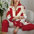 thumbnail image 6 of Haiem Happy New 2025 Year Pattern Women’s Long-sleeve Sleepwear,Sleepwear Set,2-piece Loungewear Set,Soft PJs Comfy Nightwear with Pockets-X-Large, 6 of 7