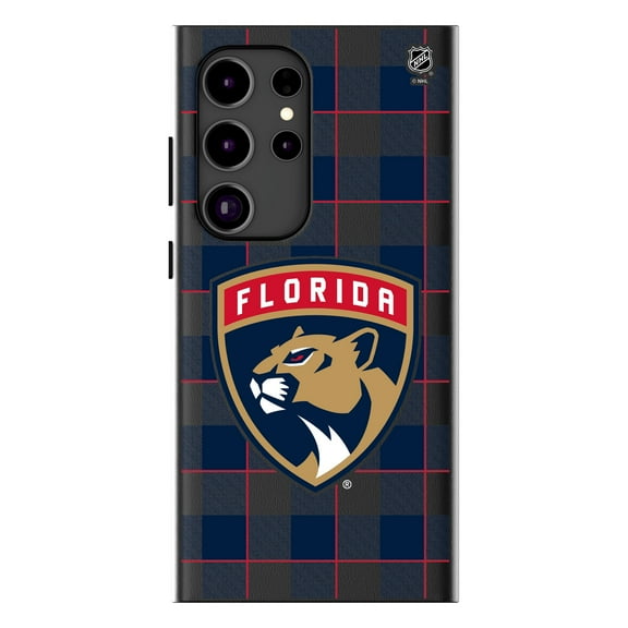 Keyscaper Florida Panthers Plaid Galaxy Magnetic Bump Case