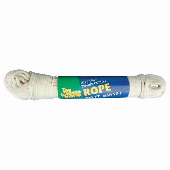 The Cordage Source 7/32 in. D X 200 ft. L White Braided Polyester Clothesline Rope