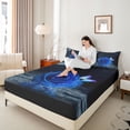 thumbnail image 4 of Homewish Blue Rose Twin Sheet Sets,Romantic Flower Twin Fitted Sheet,Chic Butterfly 03 For Girls Kids,Breathable Home Decor,3-Piece, 4 of 7