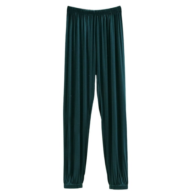 Dagugfen Pajama Pants for Women Drawstring Loose Fitting Home Clothes Pants Four Season Casual Solid Color