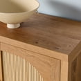 thumbnail image 6 of Walker Edison Modern 2-Shelf 70" Sideboard with Reeded Arch Detailing, English Oak, 6 of 22