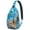 Cartoon Cute D, variant on Ocean and Sea Marine Life Pattern Lightweight Travel Sling Backpack Durable Multipurpose Crossbody Bag Ideal for Tropical Beach Hiking and Outdoor Use