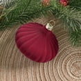 thumbnail image 4 of Christmas Tree Ornaments Red Velvet, Pack of 27Pcs Flocked Xmas Balls Ornament Decorations Assortment, 4 of 6