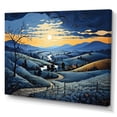 thumbnail image 2 of Designart "Countryside Twilight Blues horizon I" Landscapes Canvas Wall Art, 2 of 5
